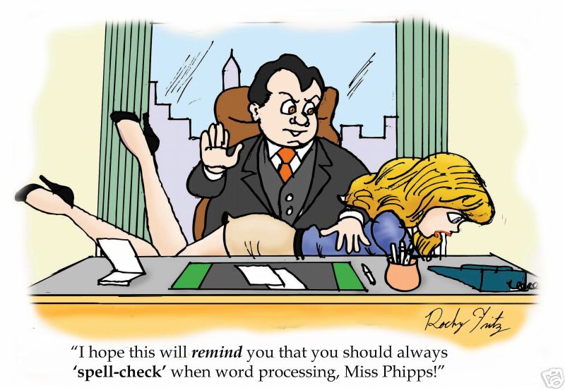 modern-day boss spanks secretary