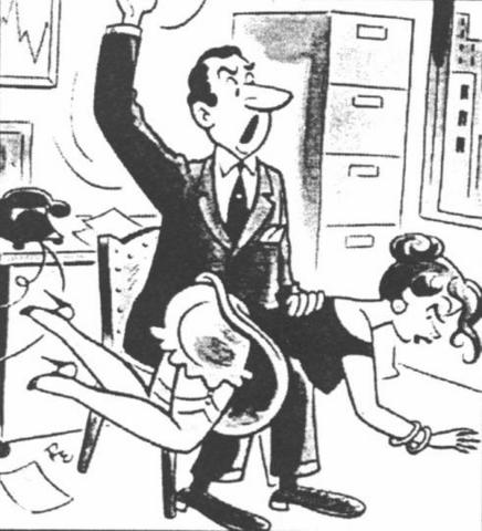 secretary spanking cartoon