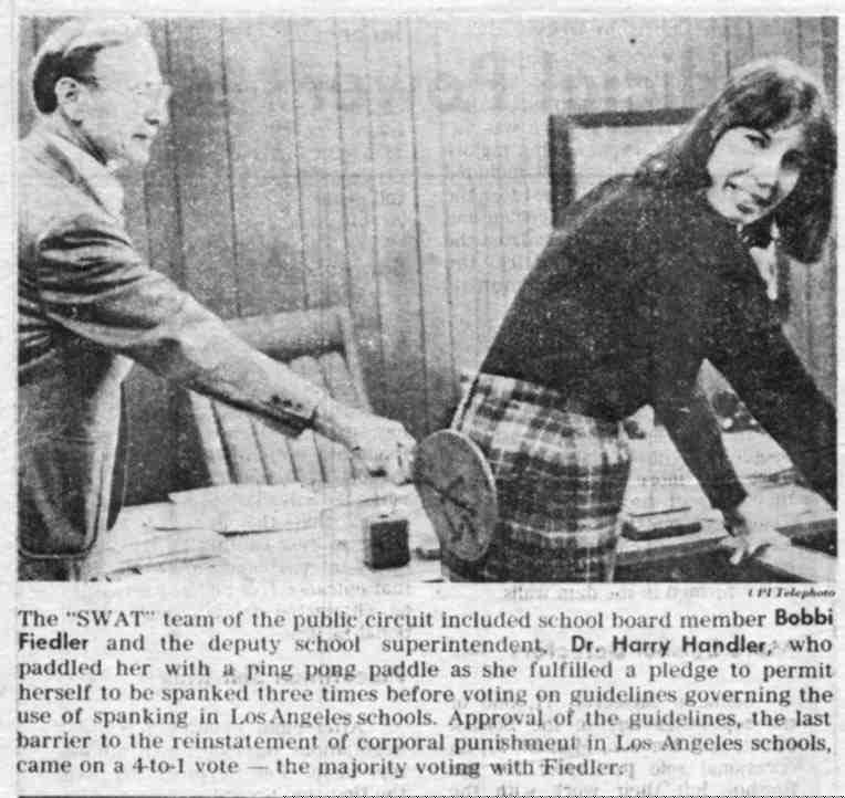 school board member gets paddled herself