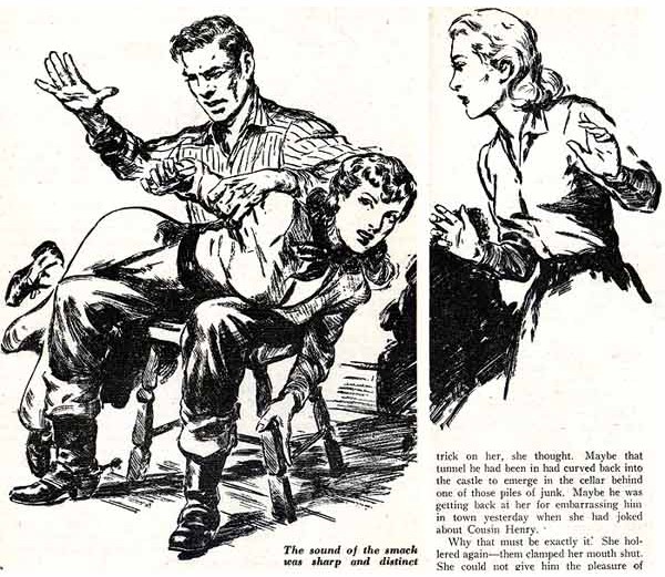 illustration of spanking from cowboy ranch romance