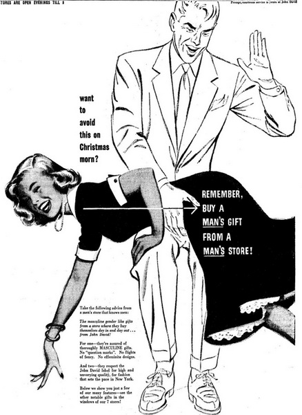 spanking ad for john david mens clothes