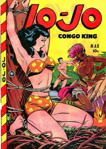 Cover of JoJo #25.  Bondage, yes; spanking, no.