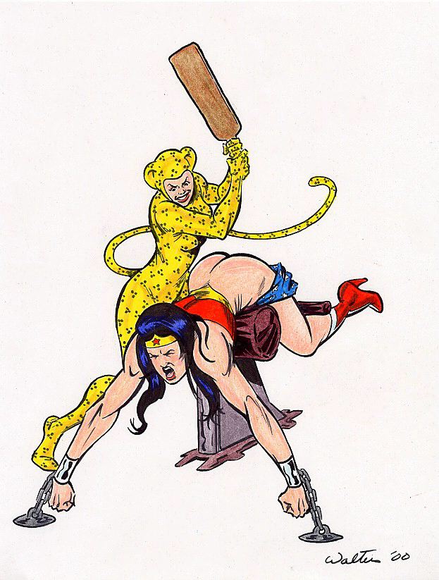 A larger version of http://www.chicagospankingreview.org/comicspage/wonder_woman_paddled_by_cheetah.html