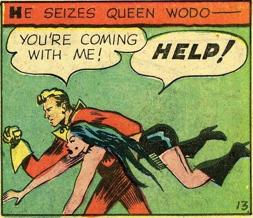 Prize Comics #3.  Don't just seize that bad Queen, Power - spank her, for goodness sake!