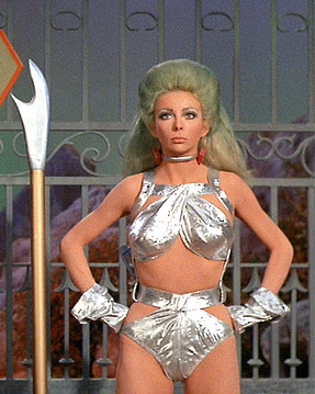 Shanna the Drill Thrall (Angelique Pettyjohn), fully equipped (with a spear, that is)