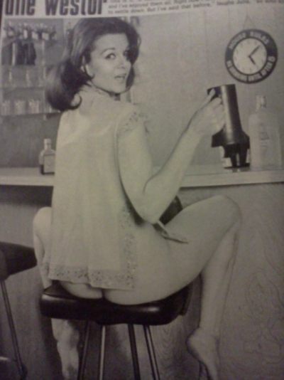 Good outfit to be spanked in - Julie Westor in the July 1967 issue of Mr.