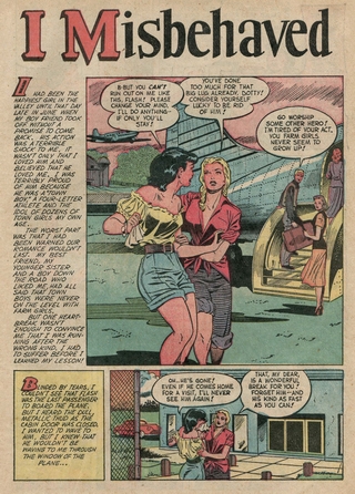 &quot;I Misbehaved&quot; - she even admits it!  From Teen-Age Romances #18.