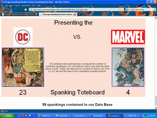The DC vs Marvel Spanking Toteboard