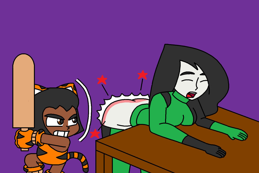 kim possible villainess shego paddled by kam-kam