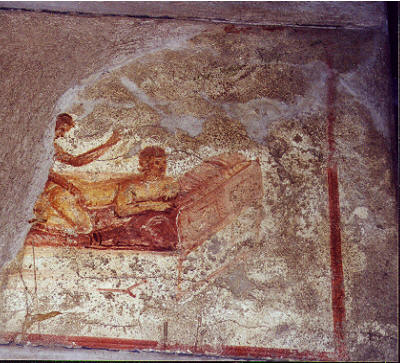 spanking depiction in old Pompeiian artwork