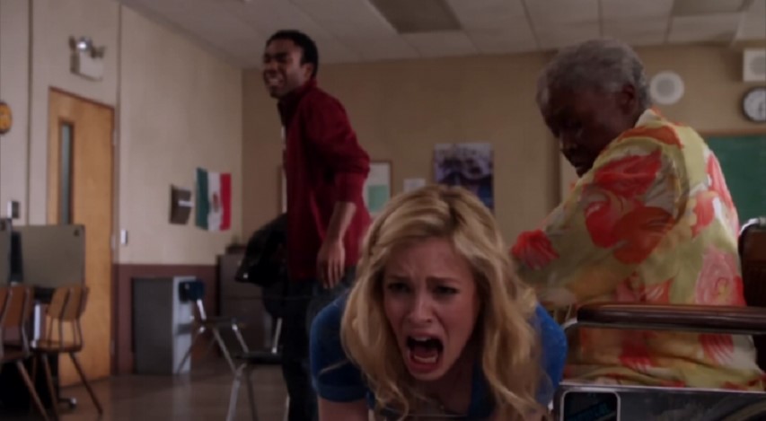 britta gets spanked on the tv show community