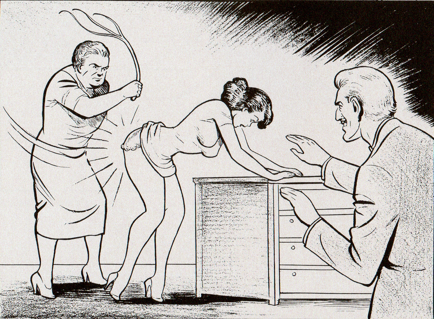 joe shuster woman spanking woman with whip nights of horror #6.