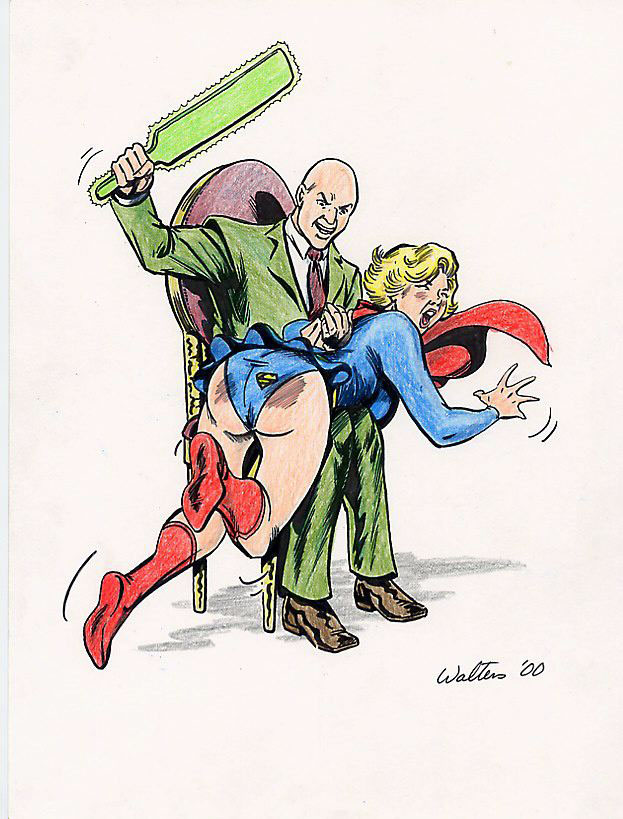 lex luthor spanks supergirl.