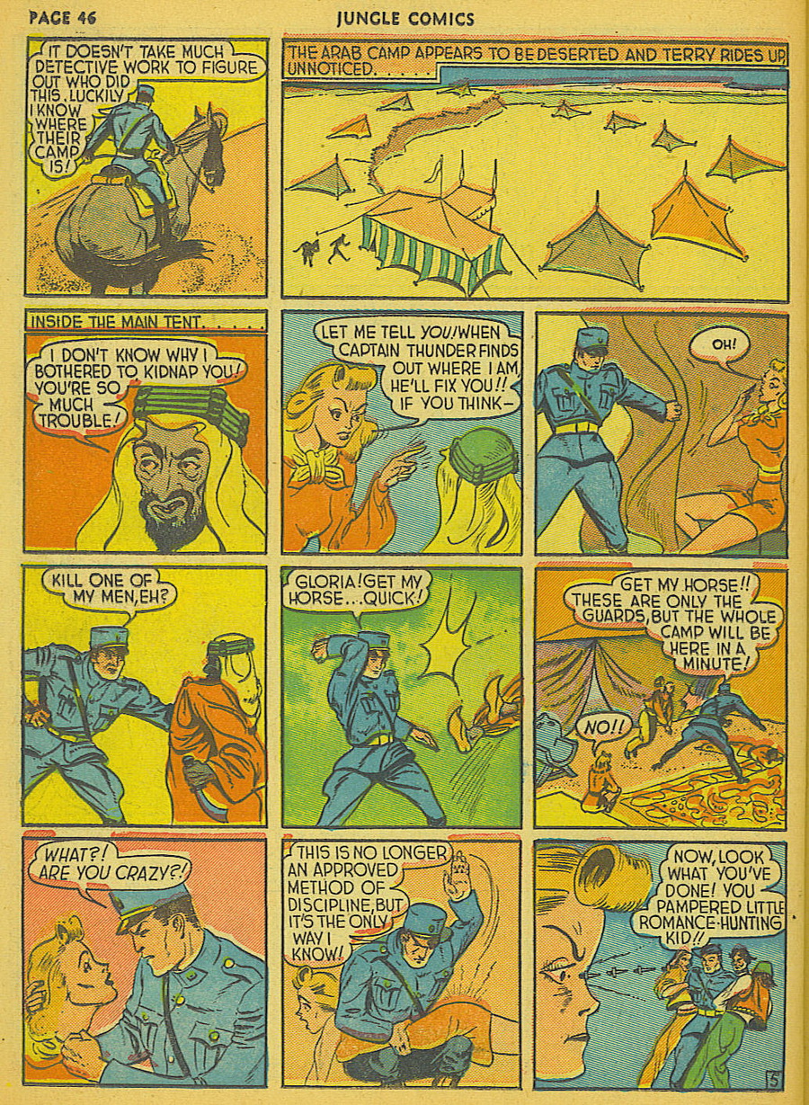 jungle comics #6 spanking page