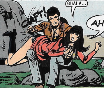 spanking from the western alamo kid in italian comic lancio
