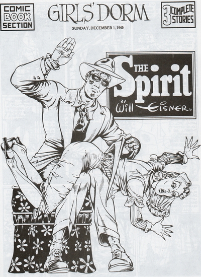 Spirit spanking Ellen from Spirit #7 splash page