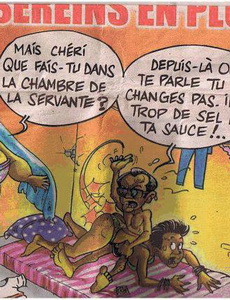 strange spanking of maidservant in french comic