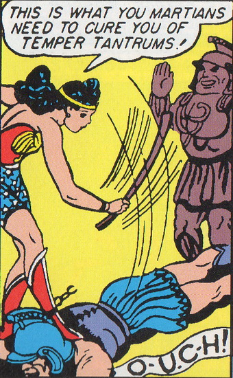 Wonder Woman paddles soldier