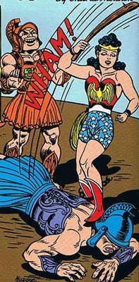 Wonder Woman spanks a soldier