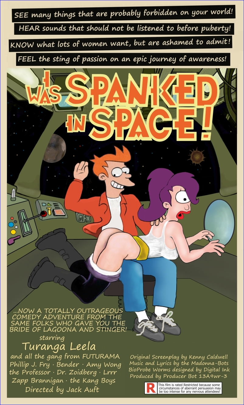 Fry spanks Leela from Futurama modified by madmobyman.