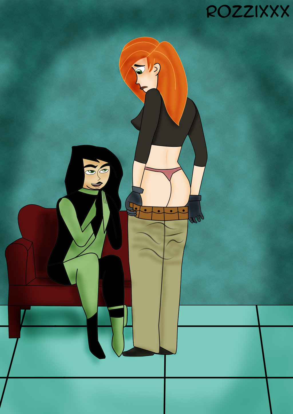 shego about to spank kim possible.